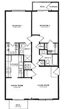 Deer Creek Apartments in Warrensburg, MO - Foto de edificio - Floor Plan