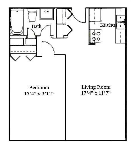 Chateau I Apartments in Racine, WI - Foto de edificio - Floor Plan