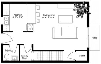 Colonial Apartments in Dekalb, IL - Building Photo - Floor Plan