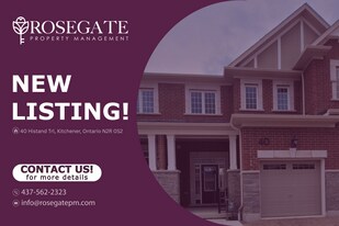 Spacious 3-Bedroom Townhouse with Parking, Backyard & Porch in Kitchener in Kitchener, ON - Building Photo