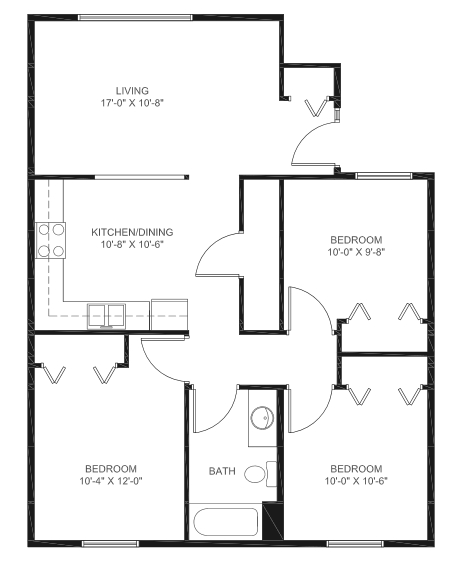 Harvest Point Apartments in Madison, SD - Foto de edificio - Floor Plan