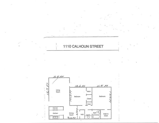 property at 1110 Calhoun St