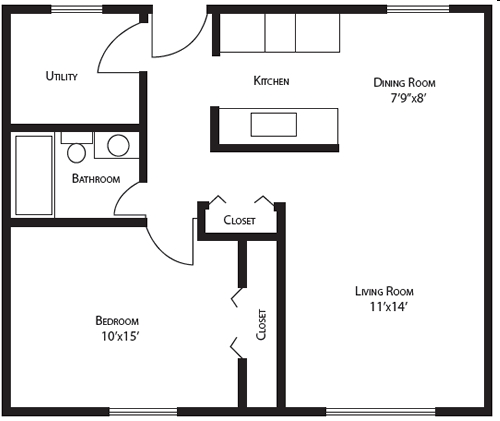 Hickory Hollow Cooperative in Wayne, MI - Foto de edificio - Floor Plan