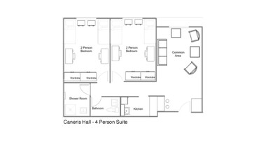 Anthony Caneris Hall in Philadelphia, PA - Foto de edificio - Floor Plan