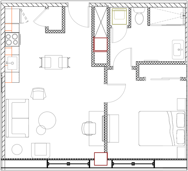 Thirteen15 in New Orleans, LA - Foto de edificio - Floor Plan