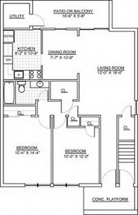 Klockner Woods in Hamilton, NJ - Foto de edificio - Floor Plan