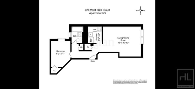 326 W 83rd St, Unit 5D