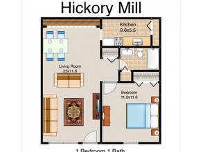 Hickory Mill Apartments in Fort Wayne, IN - Building Photo - Floor Plan