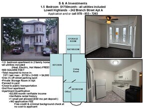 242 Branch St, Unit Apt A in Lowell, MA - Building Photo - Building Photo