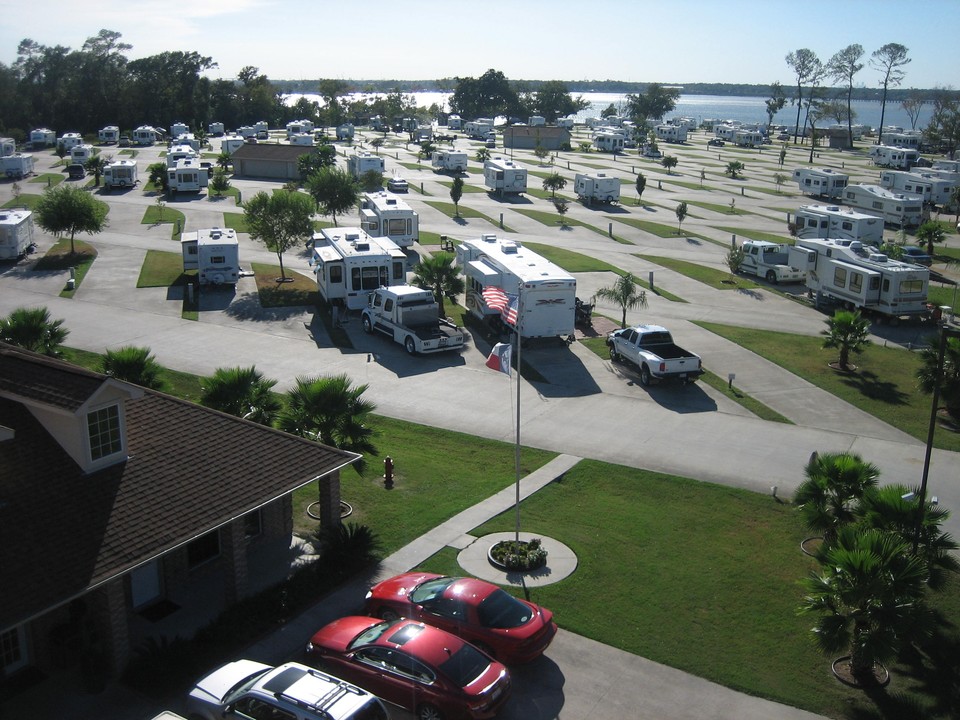 San Jacinto Riverfront RV Resort in Highlands, TX - Building Photo