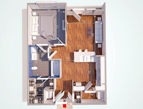 Bluffview Apartments in Dallas, TX - Foto de edificio - Floor Plan