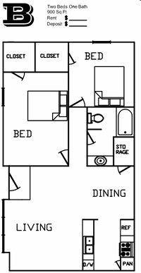 Windcrest On Windview in Houston, TX - Foto de edificio - Floor Plan