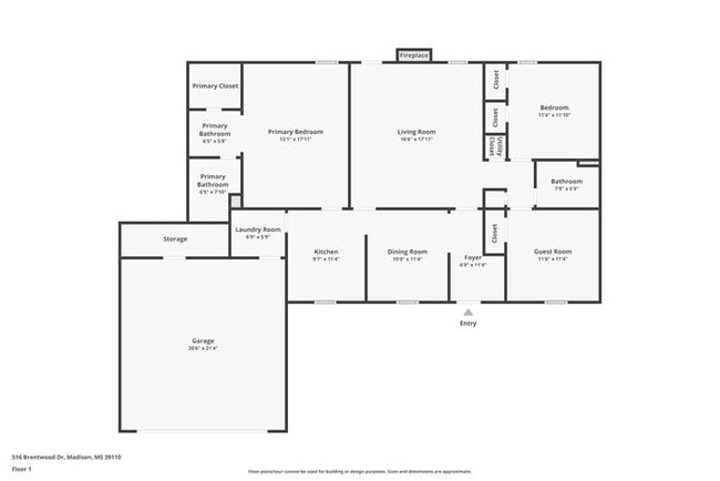 516 Brentwood Dr in Madison, MS - Foto de edificio - Building Photo