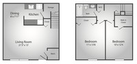 Middle River Townhomes in Middle River, MD - Foto de edificio - Floor Plan