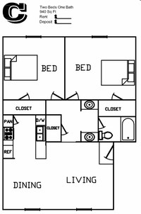 Windcrest On Windview in Houston, TX - Foto de edificio - Floor Plan