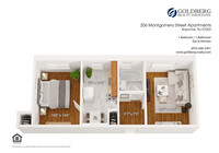 206 Montgomery Street Apartments in Bloomfield, NJ - Foto de edificio - Floor Plan