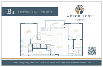 Arbor Rose Porter in Porter, TX - Foto de edificio - Floor Plan