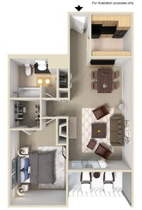 Apex 700 sq. ft. - Summitt Ridge Apartamentos in Denver, Colorado