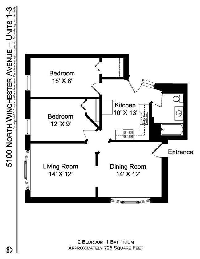 5102 N Winchester Ave, Unit 3 in Chicago, IL - Building Photo - Building Photo