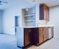 Open floor plan, 10ft ceilings, perfect for entertaining - Blue Dot Place Apartments in Colorado Springs, Colorado