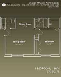 Laurel Manor Apartments in Cleveland, OH - Foto de edificio - Floor Plan