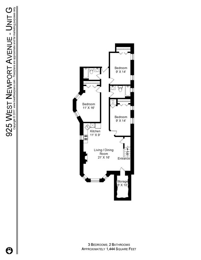 925 W. Newport in Chicago, IL - Building Photo - Floor Plan