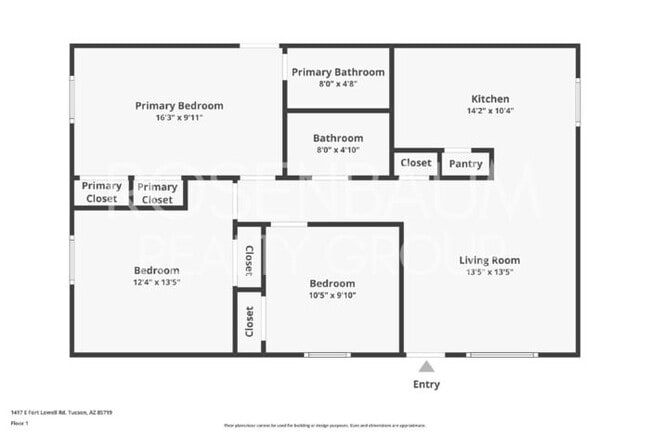property at 1417 E Fort Lowell Rd