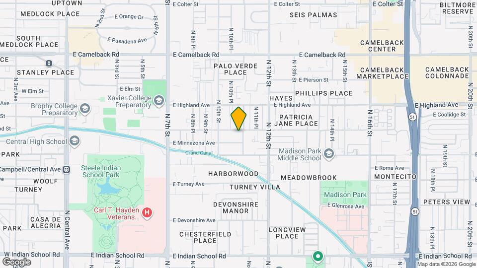 1029 E Meadowbrook Ave Map and Location Details