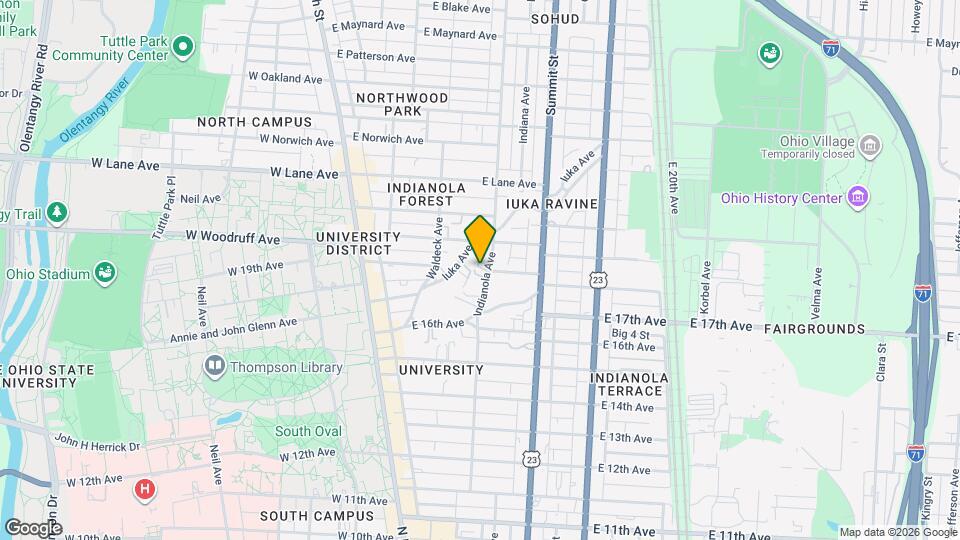 1957 Indianola Ave Mapa y Detalles de la Ubicación