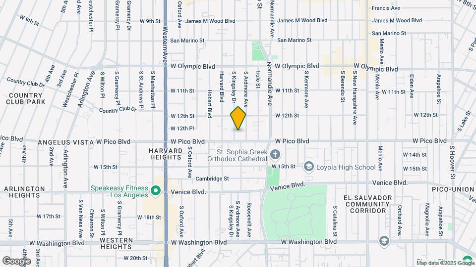 1242 S Kingsley Dr Mapa y Detalles de la Ubicación