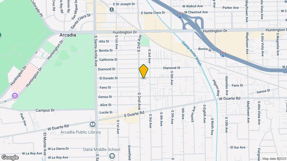 210 El Dorado St Map and Location Details