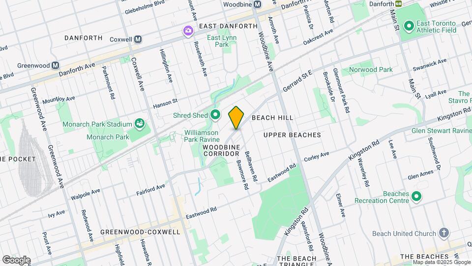1813 Gerrard St E Map and Location Details