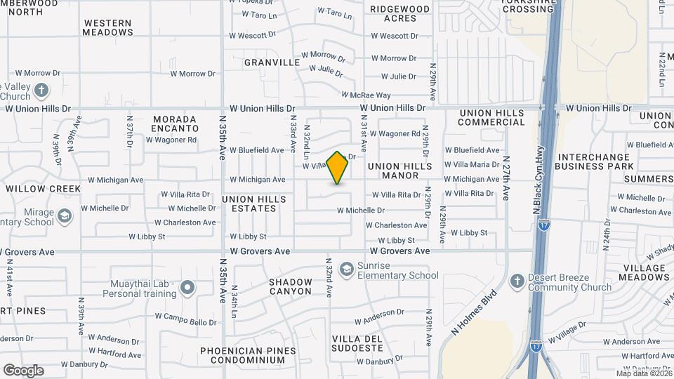 3140 W Villa Rita Dr Mapa y Detalles de la Ubicación