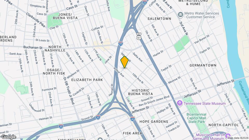 1011 Garfield St Map and Location Details