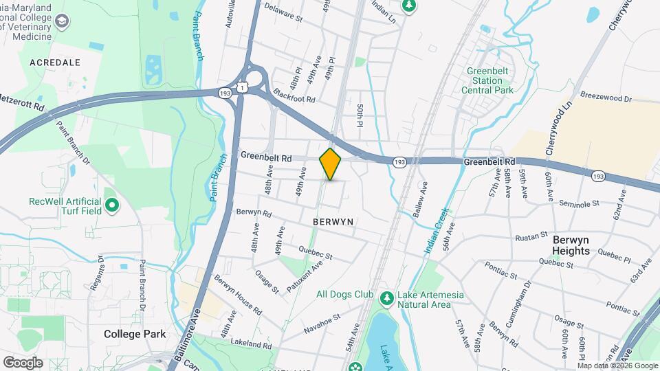 8713 Rhode Island Ave Map and Location Details