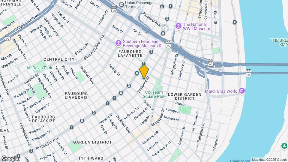 1701 Prytania St Mapa y Detalles de la Ubicación