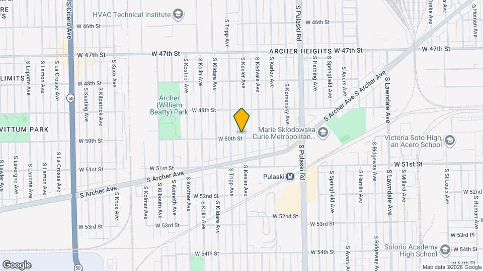 4954 S Keeler Ave Map and Location Details