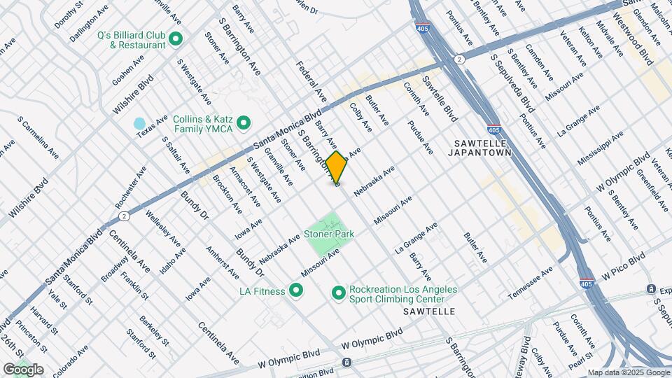 1733 S Barrington Ave Map and Location Details