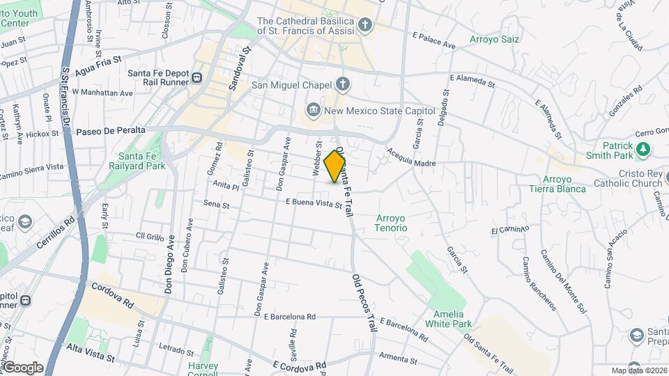 644 Old Santa Fe Trl, Unit Unit #B Map and Location Details