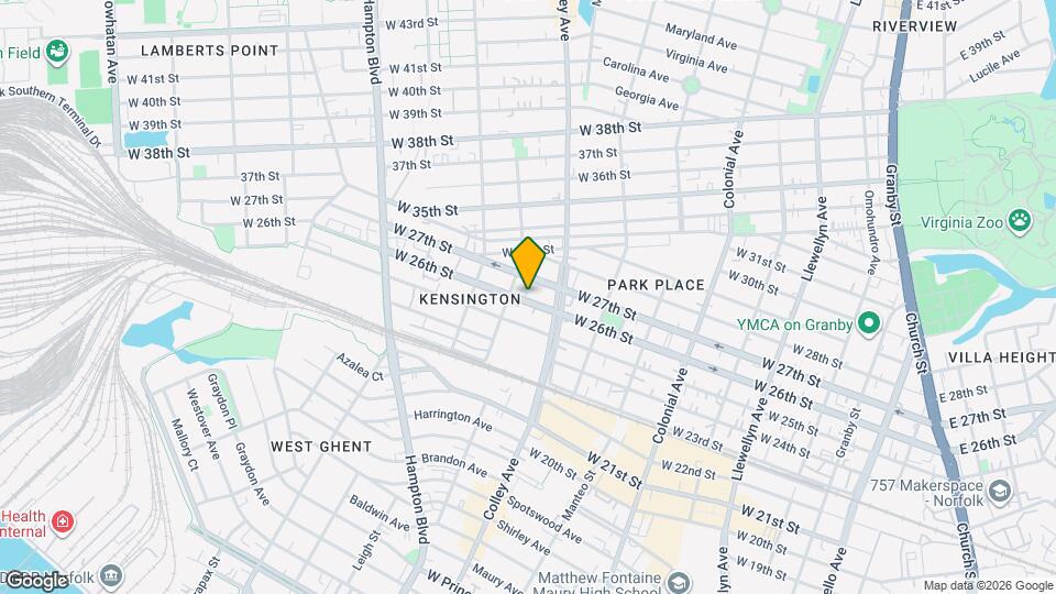 824 W 26th St Map and Location Details