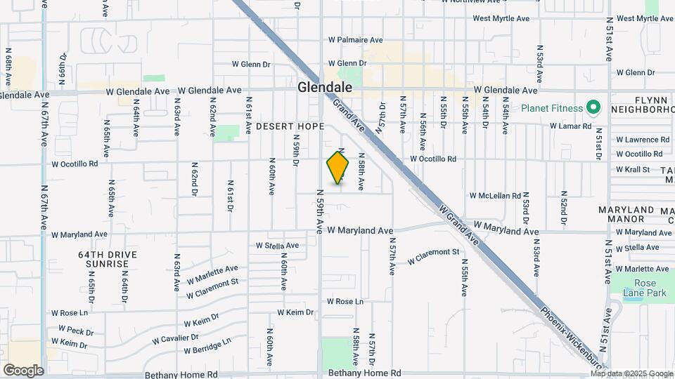 6602 N 58th Dr Map and Location Details