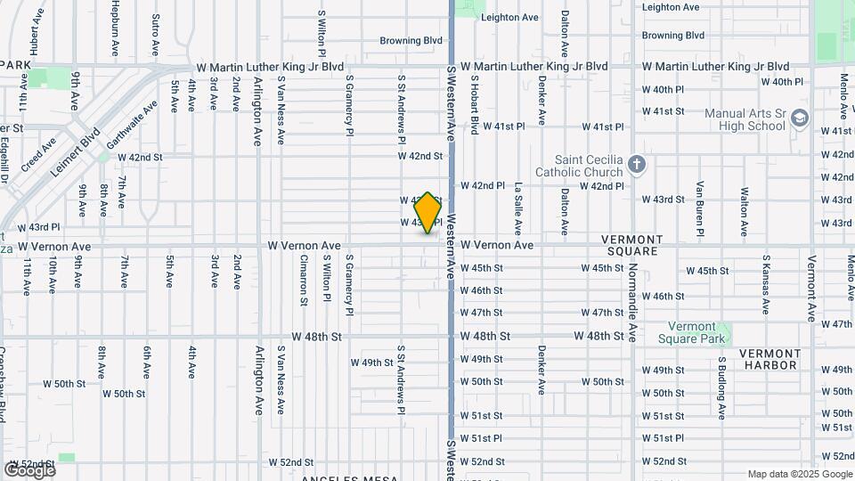 1731 W Vernon Ave Mapa y Detalles de la Ubicación