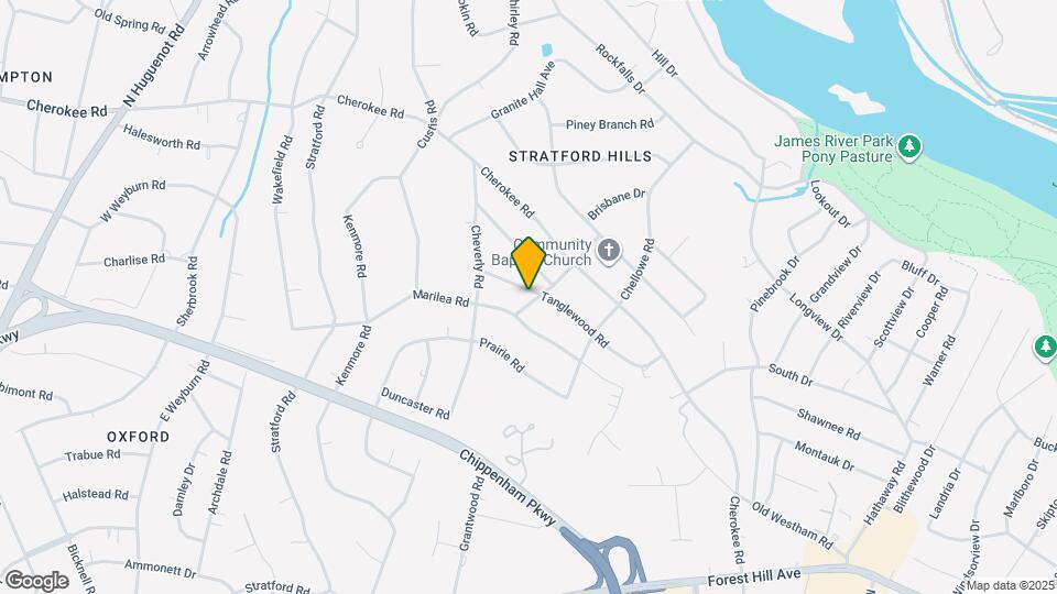 7601 Tanglewood Rd Map and Location Details