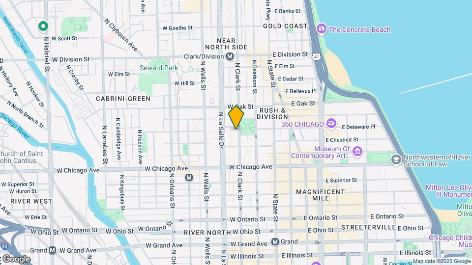 105 W Delaware Pl Map and Location Details