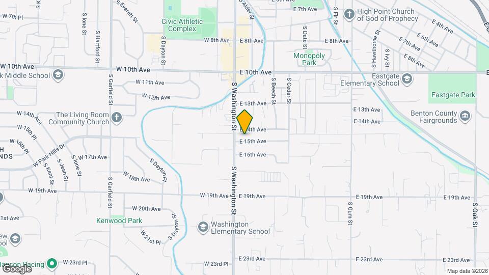 15 E 15th Ave Map and Location Details