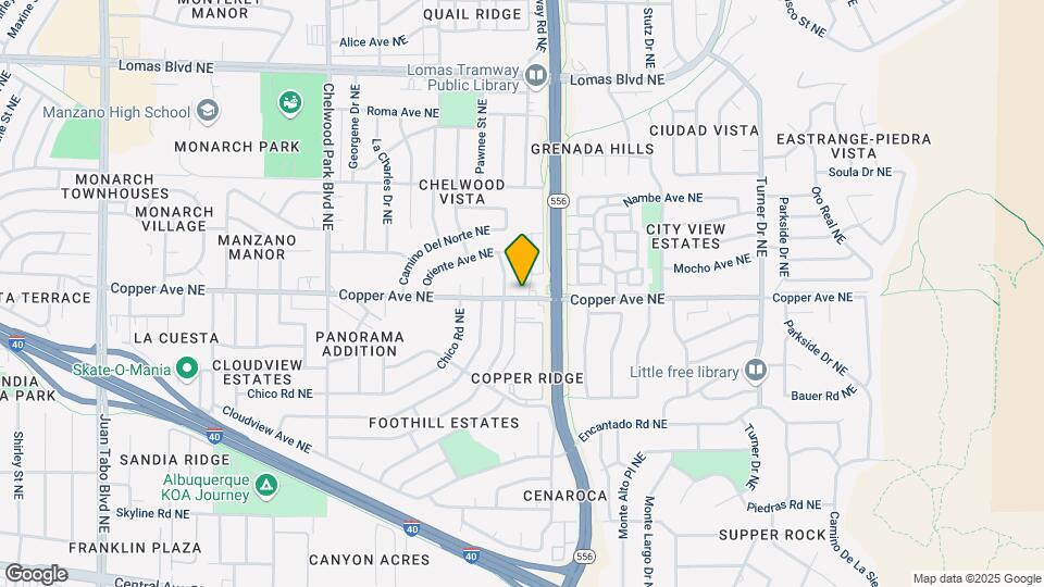 13501-13505 Copper Ave NE Map and Location Details