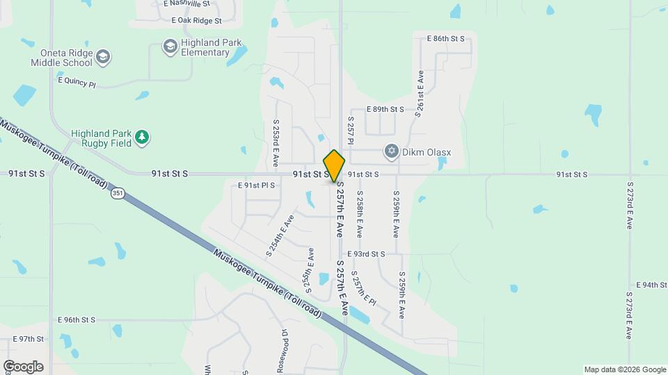 9127 S 256th E Ave Map and Location Details