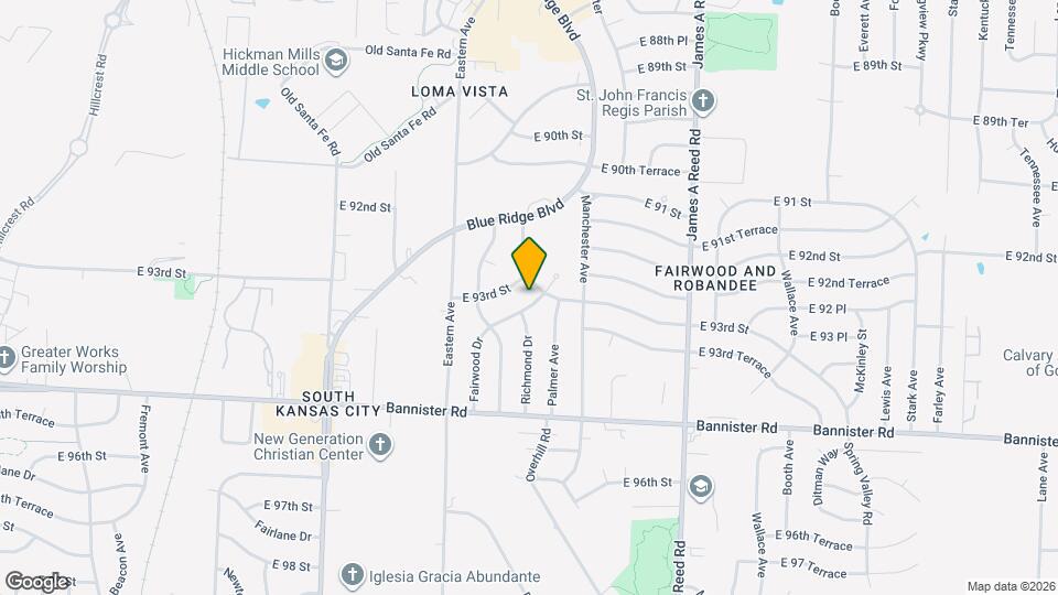 9302 Fairwood Dr Map and Location Details