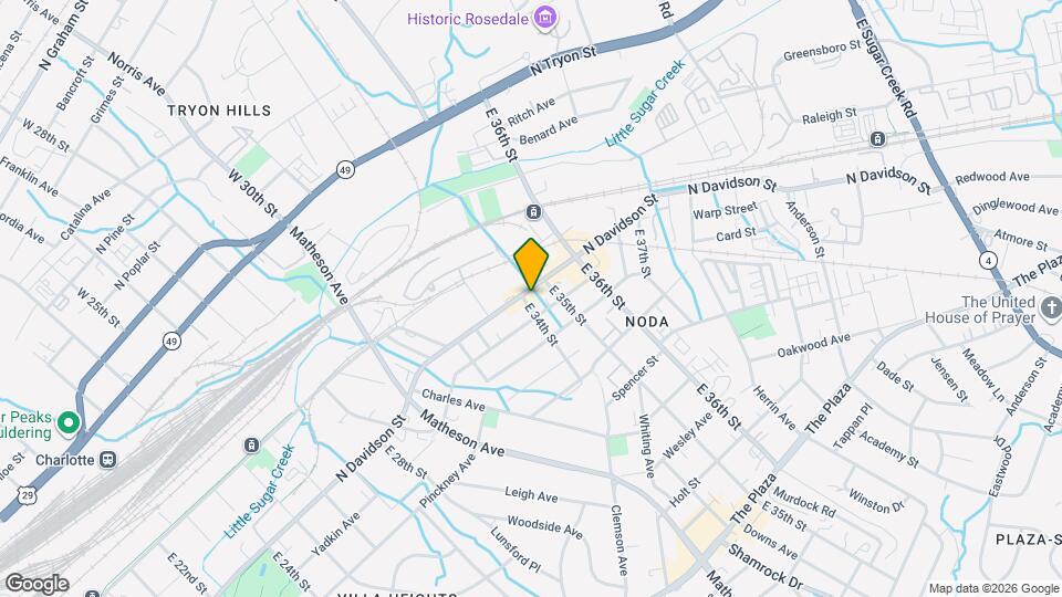 525 E 34th St Map and Location Details