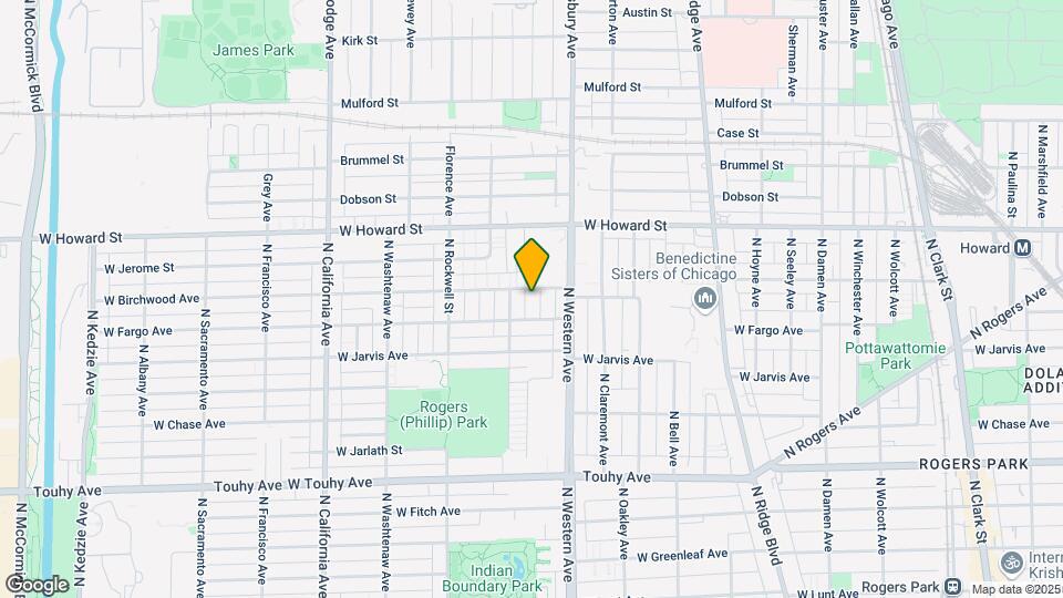 7450 N Artesian Ave Map and Location Details
